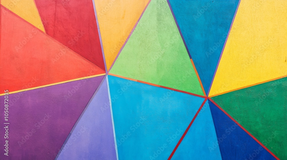 Poster A spectrum of equality, with intersecting lines in primary colors representing intersectionality, photography style