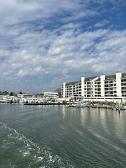 View of the dock from a boat