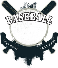 grunge baseball shield