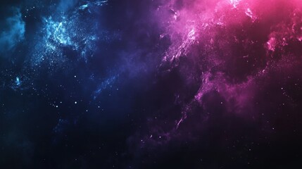 Fototapeta premium Abstract space nebula with pink and blue hues in a cosmic landscape