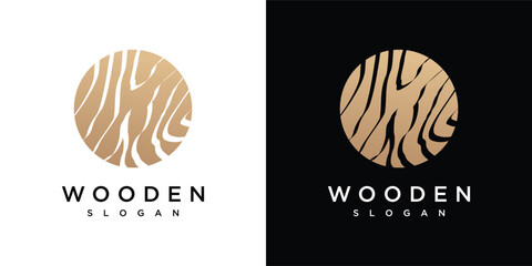 wood texture logo vector template.wood logo icon