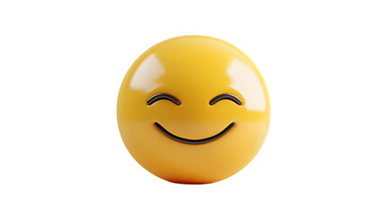 Fototapeta premium A 3D realistic relieved emoji isolated on white background