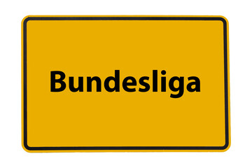 Schild Bundesliga freigestellt