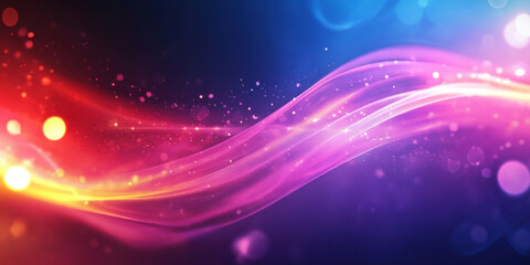 Obraz premium Vibrant Abstract Waves: A Digital Journey Through Colorful Light and Motion