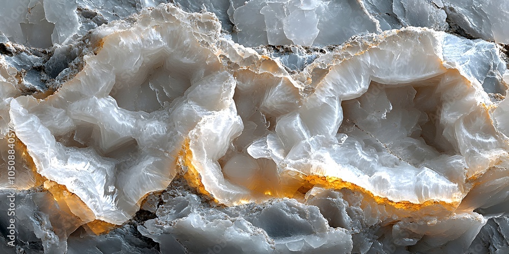 Poster a close-up of beautiful agate stone showcasing intricate patterns and a soft glow from its inner edg