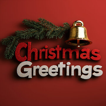 Christmas Greetings 3d Festive Celebration Image