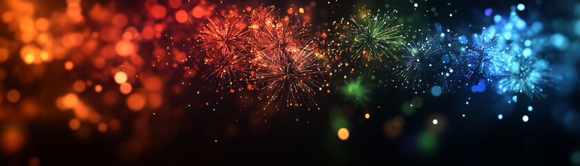 Fototapeta premium Shimmering Magic: Festive Night in Lights