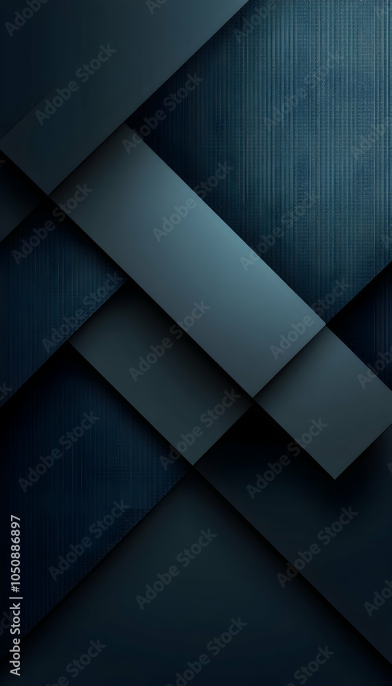 Poster geometric background with dark blue sharp angles and textured design-