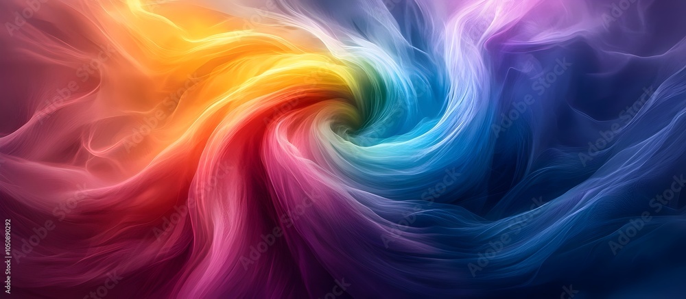 Poster a vibrant swirl of colors blending seamlessly into one another, creating a mesmerizing abstract desi