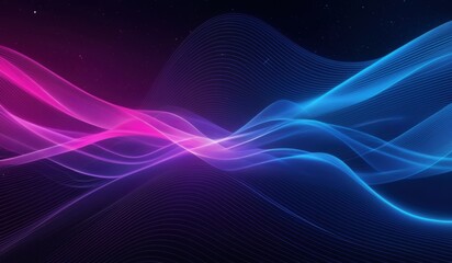 Fototapeta premium a close up of a blue and pink wave on a black background