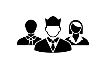 Set of Different professions avatars icons silhouette illustration.on white.