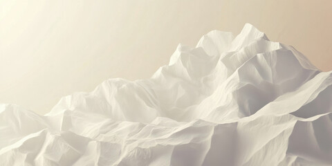 Elegant White Landscape: A Serene View of Abstract Mountain Ranges