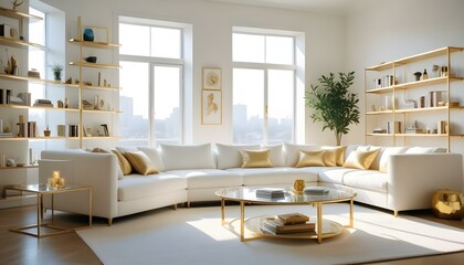 Photo interior modern design room 3d illustration
