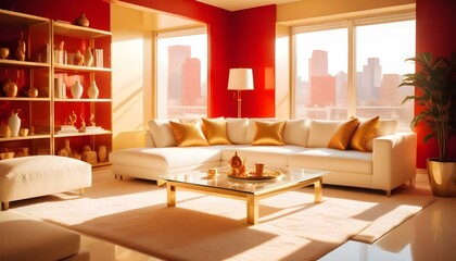 Photo interior modern design room 3d illustration