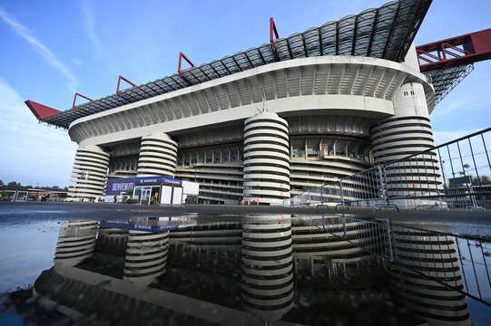 A general view of San Siro stadium ahead of the Italian Serie A football match Inter Milan vs Juventus FC at San Siro Stadium in Milan, Italy on October 27, 2024