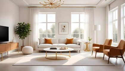 Fototapeta premium Photo interior modern design room 3d illustration