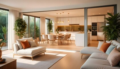 Fototapeta premium Photo interior modern design room 3d illustration