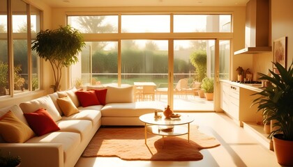 Obraz premium Photo interior modern design room 3d illustration