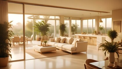 Fototapeta premium Photo interior modern design room 3d illustration