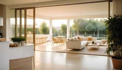 Fototapeta premium Photo interior modern design room 3d illustration