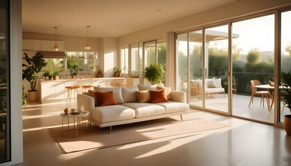 Fototapeta premium Photo interior modern design room 3d illustration