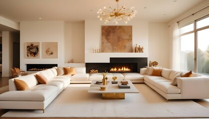 Fototapeta premium Photo interior modern design room 3d illustration