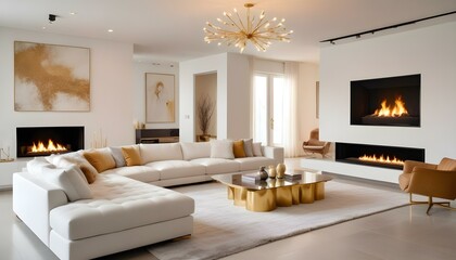 Photo interior modern design room 3d illustration