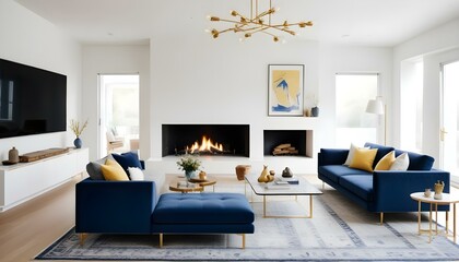 Photo interior modern design room 3d illustration