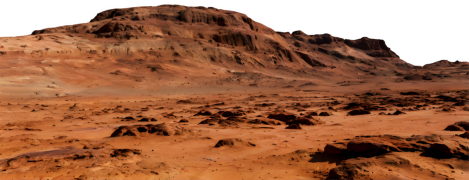 High-Resolution Martian Landscape with Sand Dunes Rocky Mountains and Desert Terrain Ideal for Space Exploration Concepts