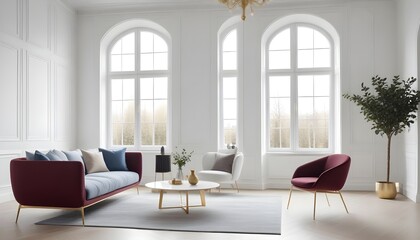 Photo interior modern design room 3d illustration