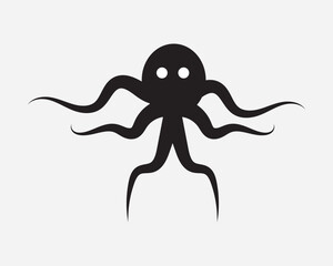 octopus icon. silhouette Octopus icon. vector illustration.