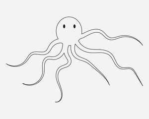 octopus icon. silhouette Octopus icon. vector illustration.