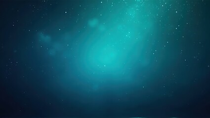 Obraz premium Abstract blue gradient background with bokeh lights, resembling night sky or deep sea ambiance. Generative, AI,