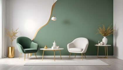 Photo interior modern design room 3d illustration