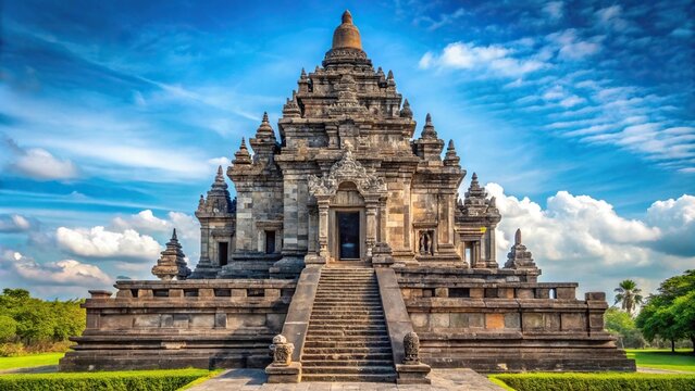 Unique architectural design of Mendut Temple peak
