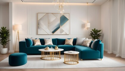 modern interior with furniture