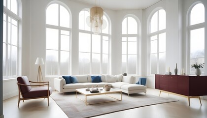 Photo interior modern design room 3d illustration