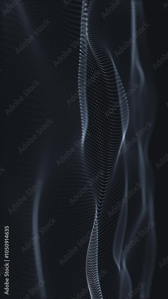 Poster discover abstract wave patterns on a dark background for diverse media projects seamless loop