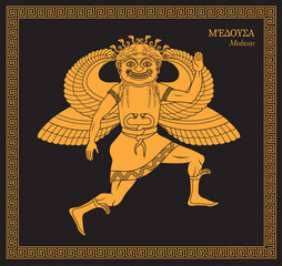 Vector illustration of a medusa
