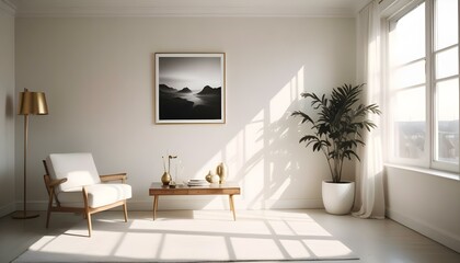 Fototapeta premium Photo interior modern design room 3d illustration