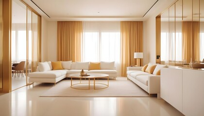 Fototapeta premium Photo interior modern design room 3d illustration