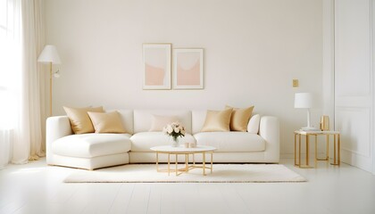 Fototapeta premium Photo interior modern design room 3d illustration