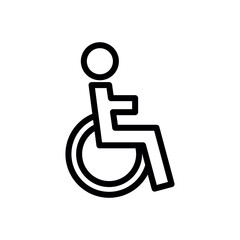 Access ramp icon. Wheelchair handicap icon