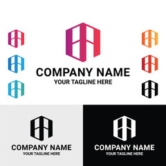 Obraz premium Abstract initial BA letter monogram logo design