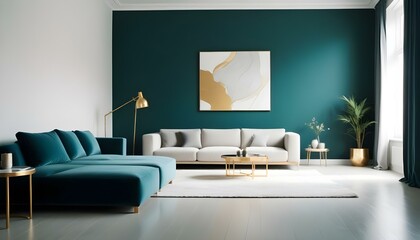 Photo interior modern design room 3d design	
