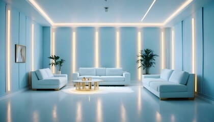 Photo interior modern design room 3d design	
