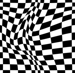 Obraz premium Psychedelic checkerboard pattern