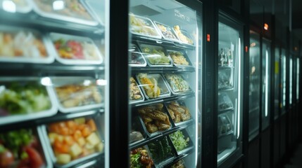Automated vending machines serving fresh meals