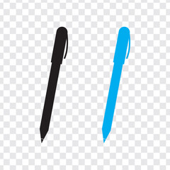 pen icon, pen icon symbol on PNG background. vector illustration.