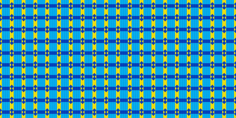Symmetry Pattern with Blue and Yellow